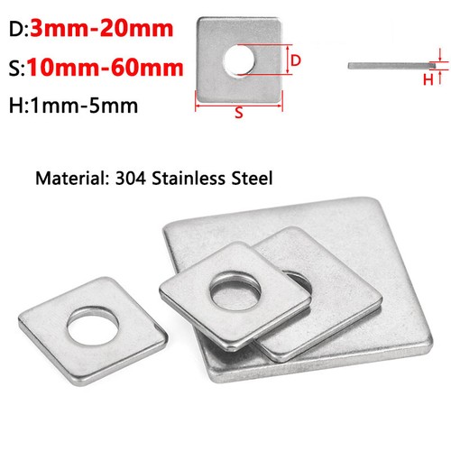 Square plate washers - plate, a2