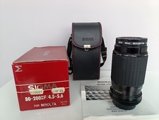 SIGMA 80-200 F/4.5-5.6 Zoom Lens with Case and in Original Box.