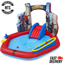 Spider-Man Inflatable Play Centre Kids Water Slide Pool Garden Outdoor Fun