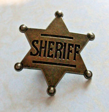 sheriff pin badge metal size
