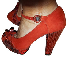 Ruby shoo burnt orange suede