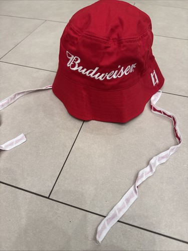 Budweiser red bucket hat with - red,