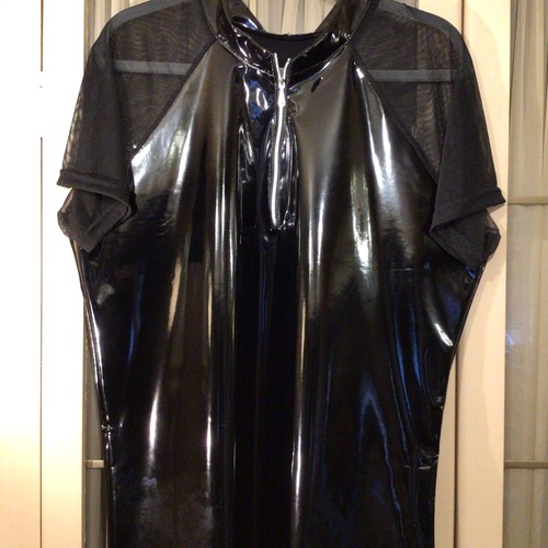Mens shiny black - pvc, top