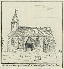 Wilmington Church Kent 1768 Pen & Ink Drawing 18th Century