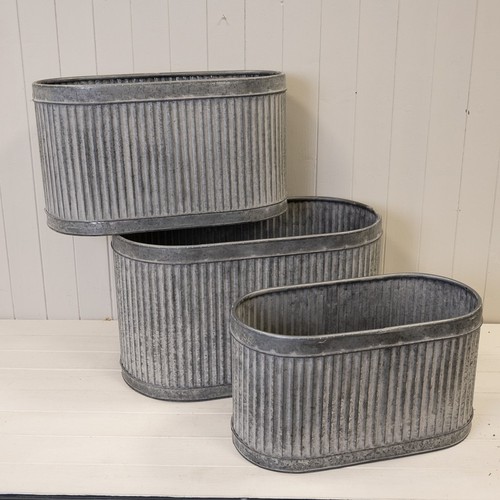 Set ribbed oval - set, 3