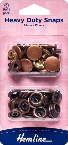 Hemline 15mm heavy duty - duty, snap