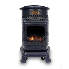 Provence Portable Flueless 3.4KW Log Effect Calor Gas Stove Heater Atlantic Blue