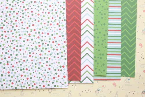 Christmas dots stripes - &,