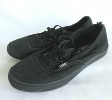 VANS CASUAL CLASSIC SKATE SNEAKER SHOE BLACK MEN 4.5 WOMEN 6 LACE UP BROKEN-IN
