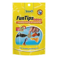 Tetra Fun Tips Tablets (75 Tablets) 30g Aquarium Fish Tank Treat Food Feed