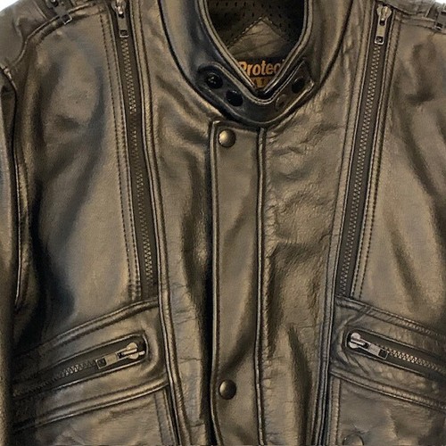Vintage leather biker jacket - vintage,