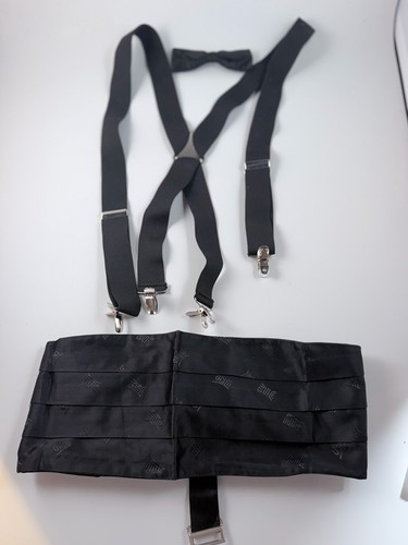 Black suspender with matching - suspender,