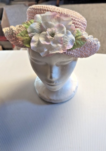 Vintage pink paper straw - pink,