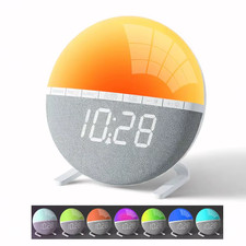 Sunrise Alarm Clock with Color Light & Natural Sounds for Home Decor