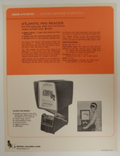 Atlantic Microfilm Corp VTG Paper Advertisement F66 Reader Desk Top Microfiche