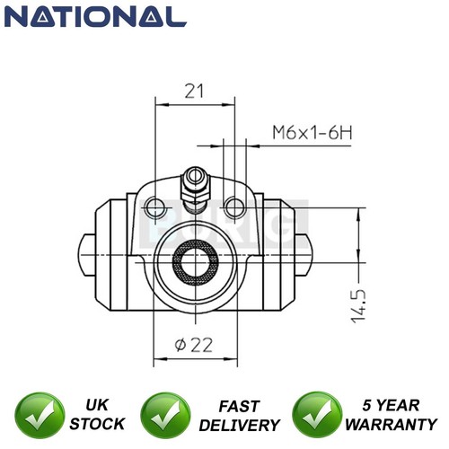 Wheel brake cylinder rear - cylinder,