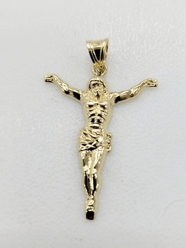 10kt jesus gold pendant real - jesus,
