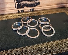 Dress Rings x8 Bundle Mix of Costume Dress Band Rings Joblot Fashion Jewellery