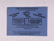 The Grip Ticket Mad Mark Keen Pretty Willie The Marquee 24th October 1983