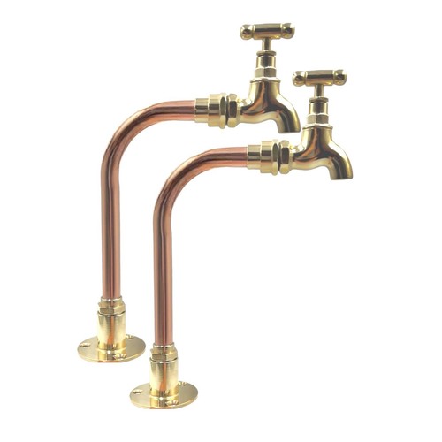 Pair small brass - brass, and