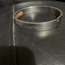 Montblanc Steel (Rubber Inset) Hinged Bangle Bracelet
