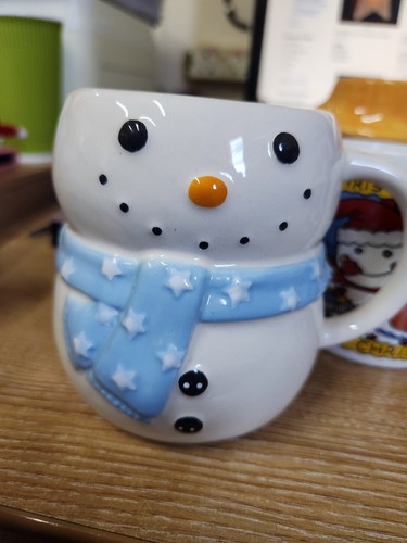 Novelty snowman mug - snowman, a