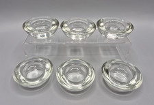 Set Of 6 Clear Glass Candle Holders Tea Light Holders