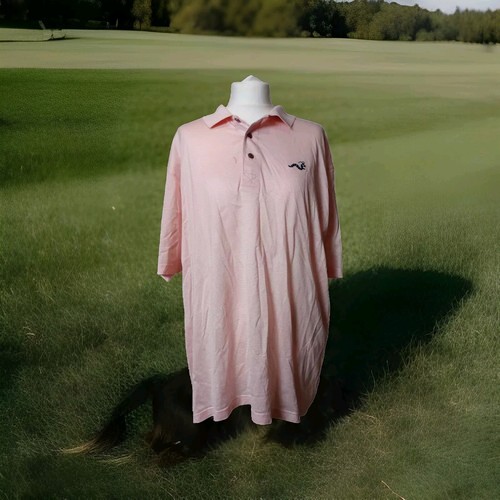 Woodworm pink golf polo shirt - golf,
