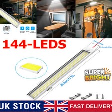 144LED Strip Lights BAR 12V Car Interior Lamp Camping Caravan Boat Cool White