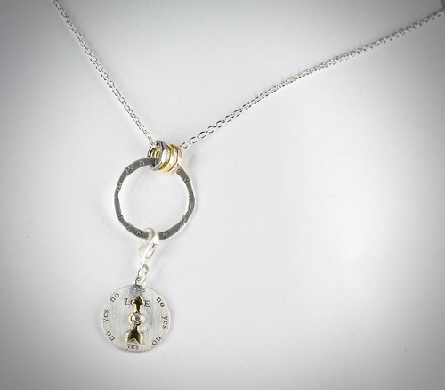 Bjorg pendant love oxidised - pendant,