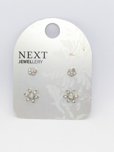 Next sparkly floral stud - sparkly,