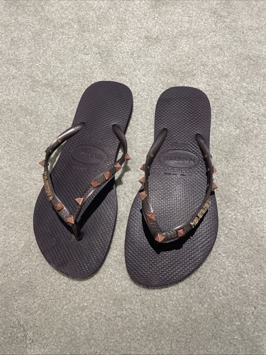 Purple havaianas studs flip - studs,