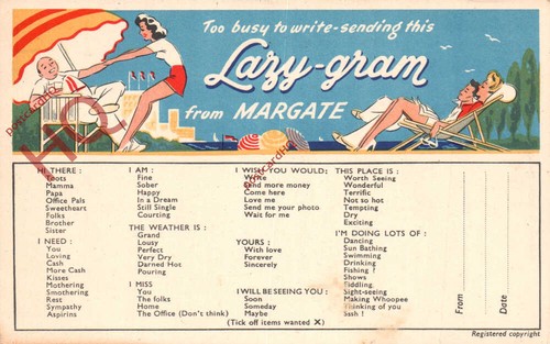 Picture postcard margate - postcard;,