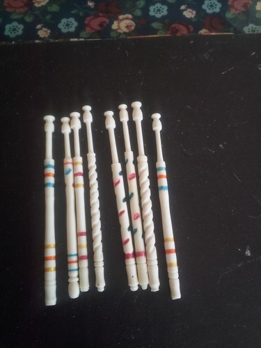 Eight bovine bone - , lace
