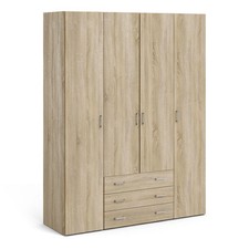 Oak Wooden Space Wardrobe With