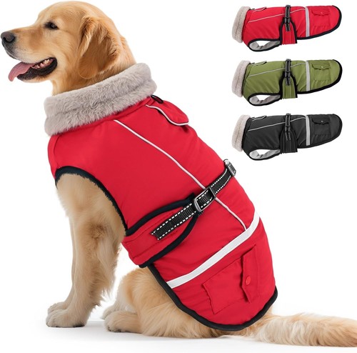 Warm dog jacket - jacket, reflective