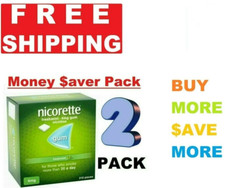 2 PACK Nicorette Gum FRESHMINT