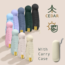 Cedar® Mini Umbrella 8 colours Compact Anti UV 5 Fold Windproof with Carry Case