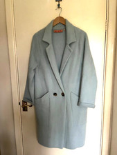 Ladies Rino Pelle light blue coat, size large, excellent condition