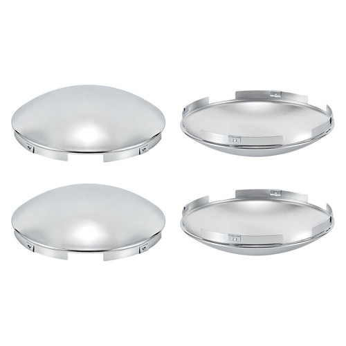 Chrome front hub cap - front, covers
