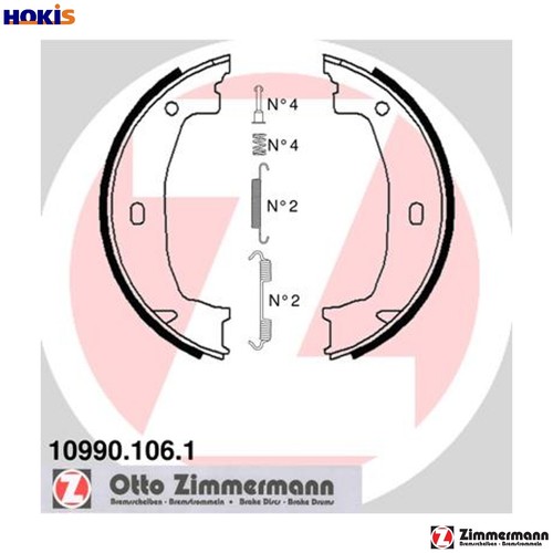 Brake shoe set parking - brake,
