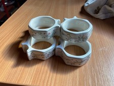 Vintage Johnson Brothers Eternal Beau Ceramic Napkin Rings x 6