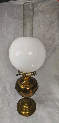 Victorian style brass oil - victorian, lamp
