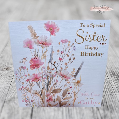 Personalised handmade floral - handmade,