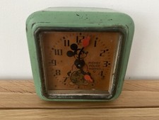 1930s Disney Mickey Mouse Ingersoll Clock RARE Turquoise  Xx Read Description Xx