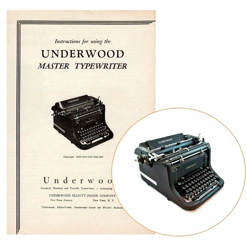 Underwood master typewriter - master,