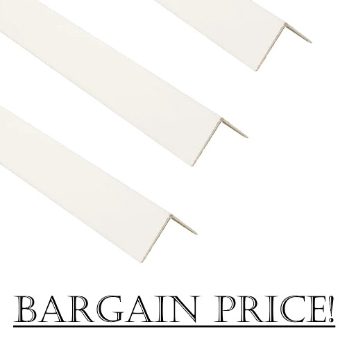 White angle trim plastic - white,