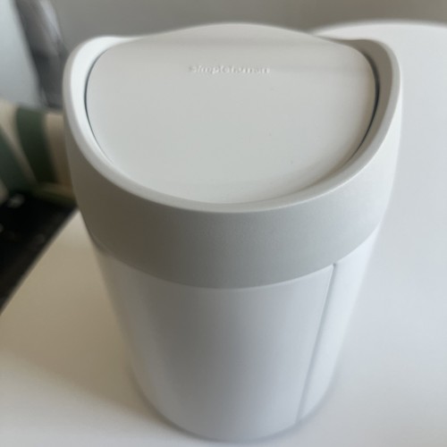 Simplehuman white desktop bin - white,