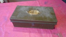 VINTAGE METAL DEEDS BOX   DESK