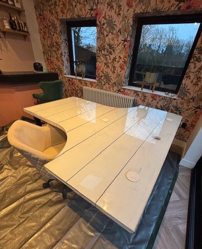 Large wood desk workstation - large,